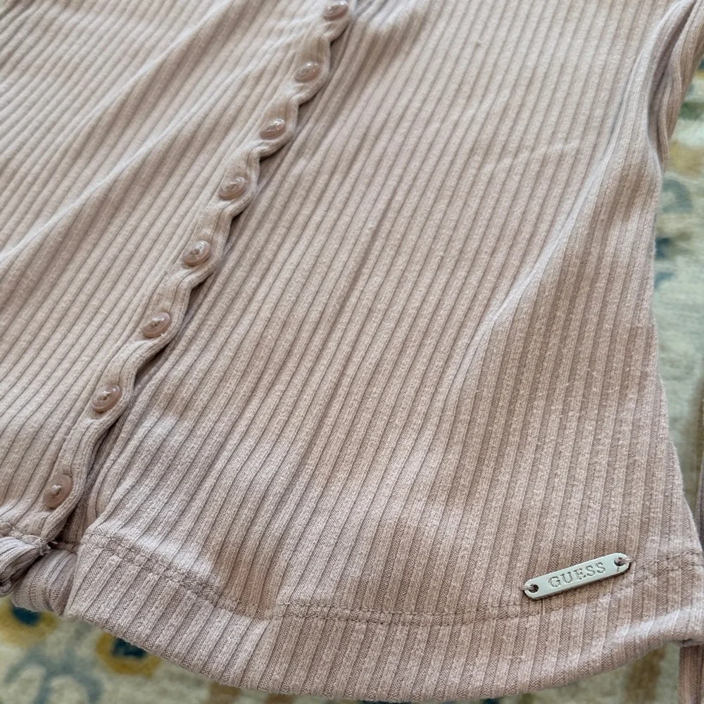 Guess Ribbed Button-Down Shirt - Picture 3 of 5